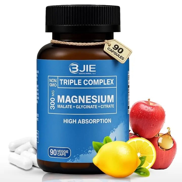 BUIE Triple Complex Magnesium(Malate + Glycinate + Citrate) | 90 Veggie Capsules