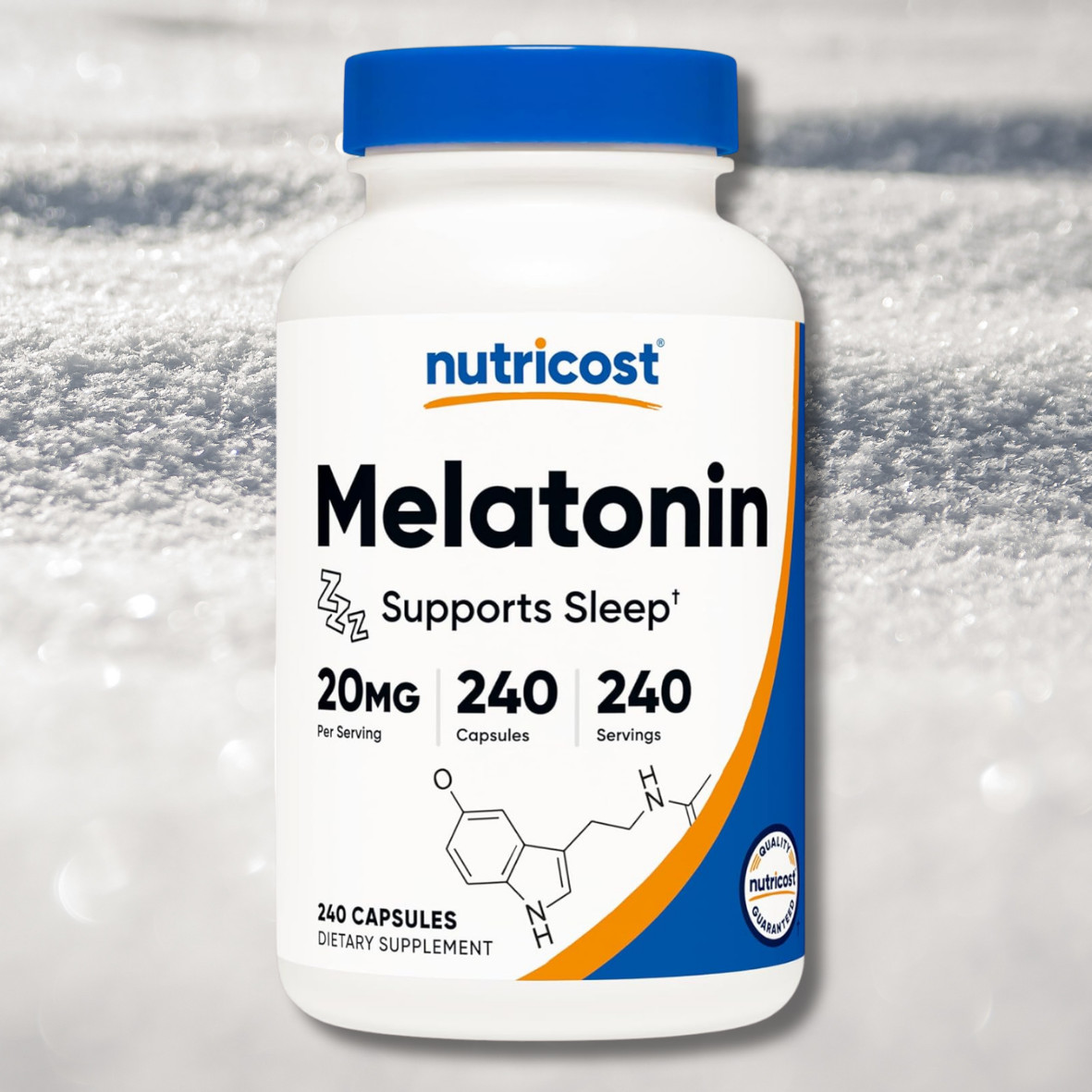 Melatonin 20mg, 240 Capsules – 20mg Per Serving, Non-GMO, Gluten Free