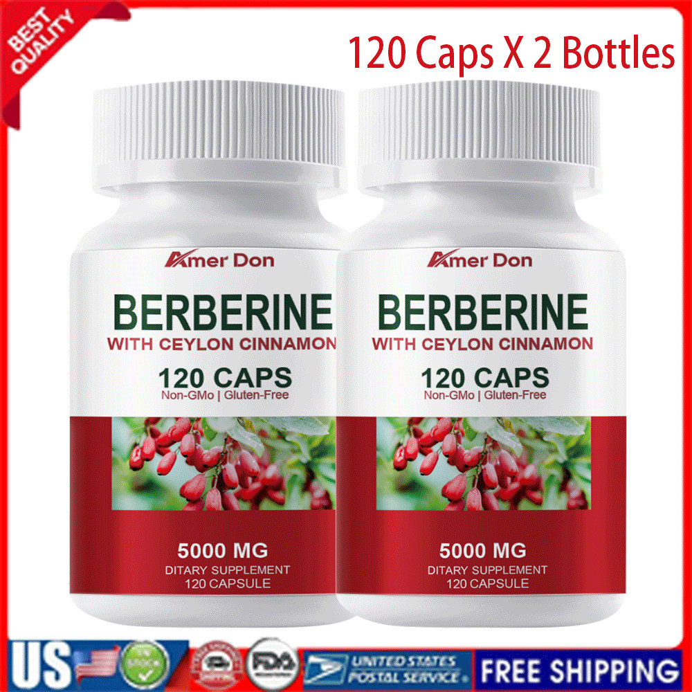 Organic Berberine Extract HCL 5000mg 240 Capsules Blood Sugar Support (NON-GMO)