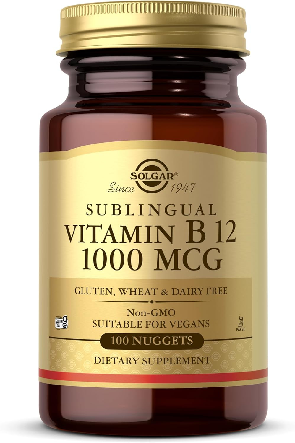 Solgar Vitamin B12 1000 Mcg, 100 Nuggets – Energy Production, Red Blood Cells –