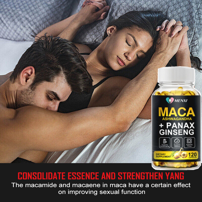 Organic Maca Root 120 Capsules 10000mg, Peruvian Maca Extract for Men & Women