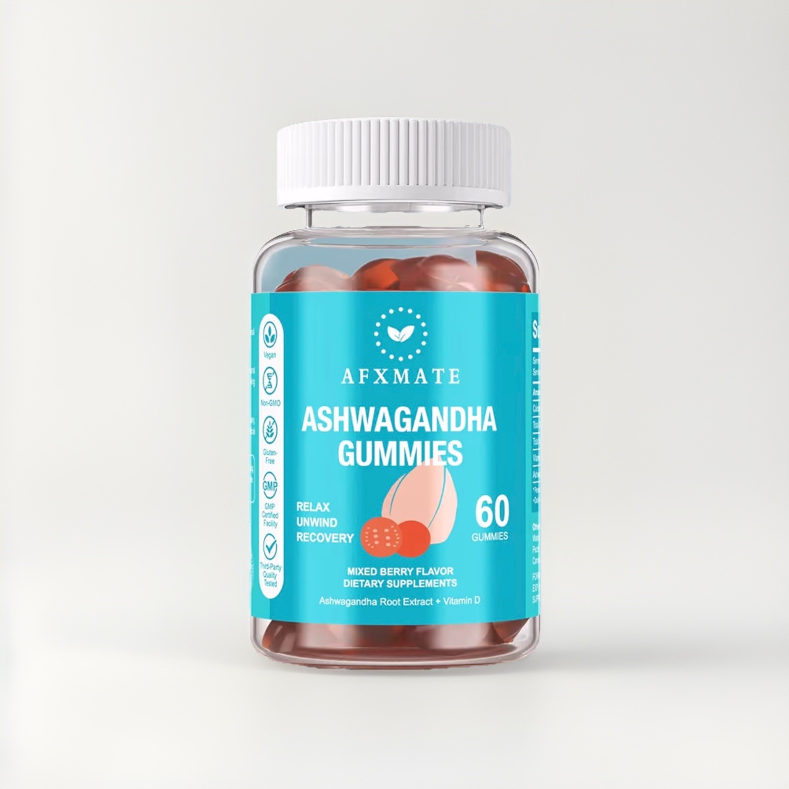 AFXMATE Ashwagandha Gummies & Vitamin D Gummies for Men & Women 120 Count Asw…