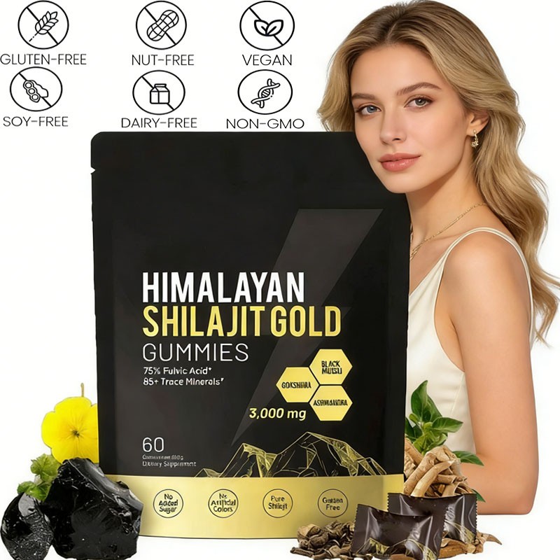 Shilajit 60 Gummies, Shilajit Micronutrient Supplement, Himalayan Premium New