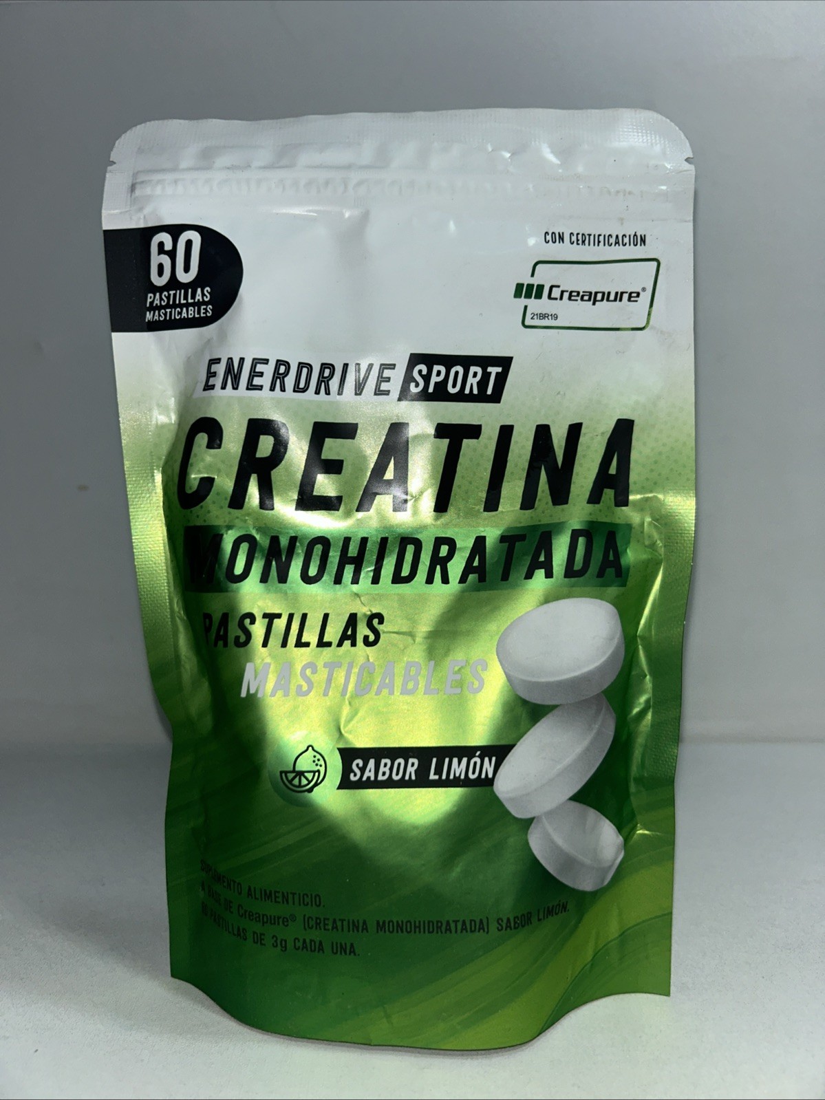 Sealed Creatine Chewable Tabs, 60 Count Lemon Flavor