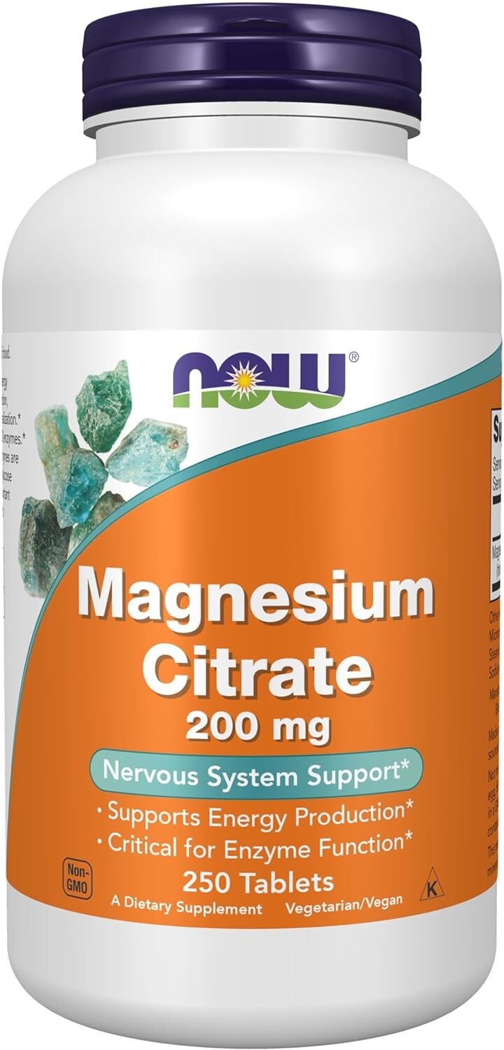 Now Foods Magnesium Citrate 200mg (250 Tablets)