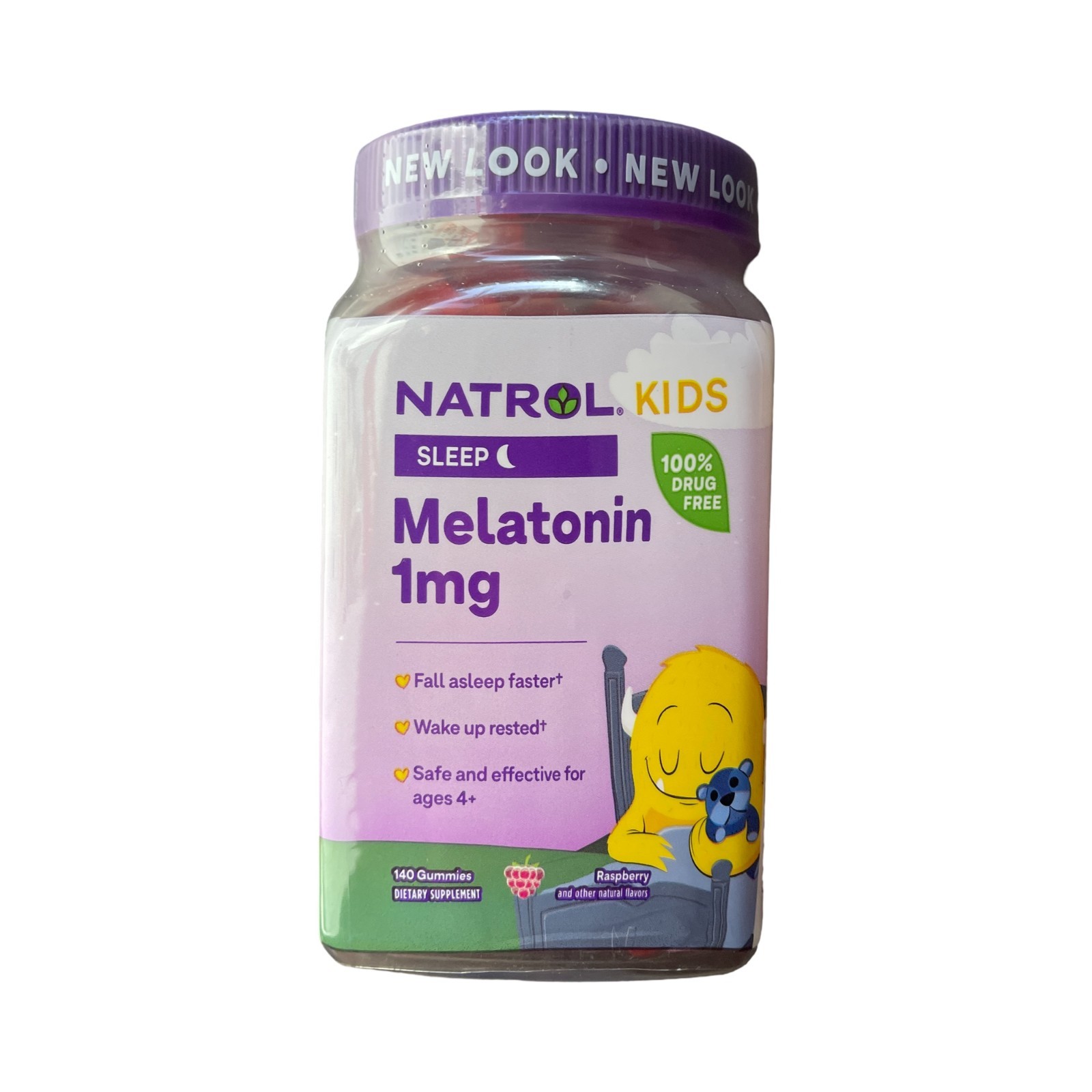 Natrol Kids Sleep Melatonin 1mg, 140 Gummies, Raspberry Flavor, Exp: 02/26