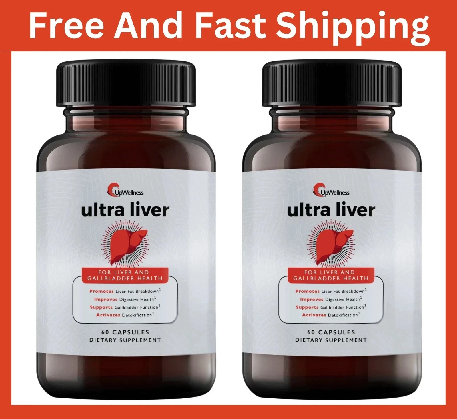 2 Packs UpWellness Ultra Liver Supplement for Liver Health & Gallbladder Support