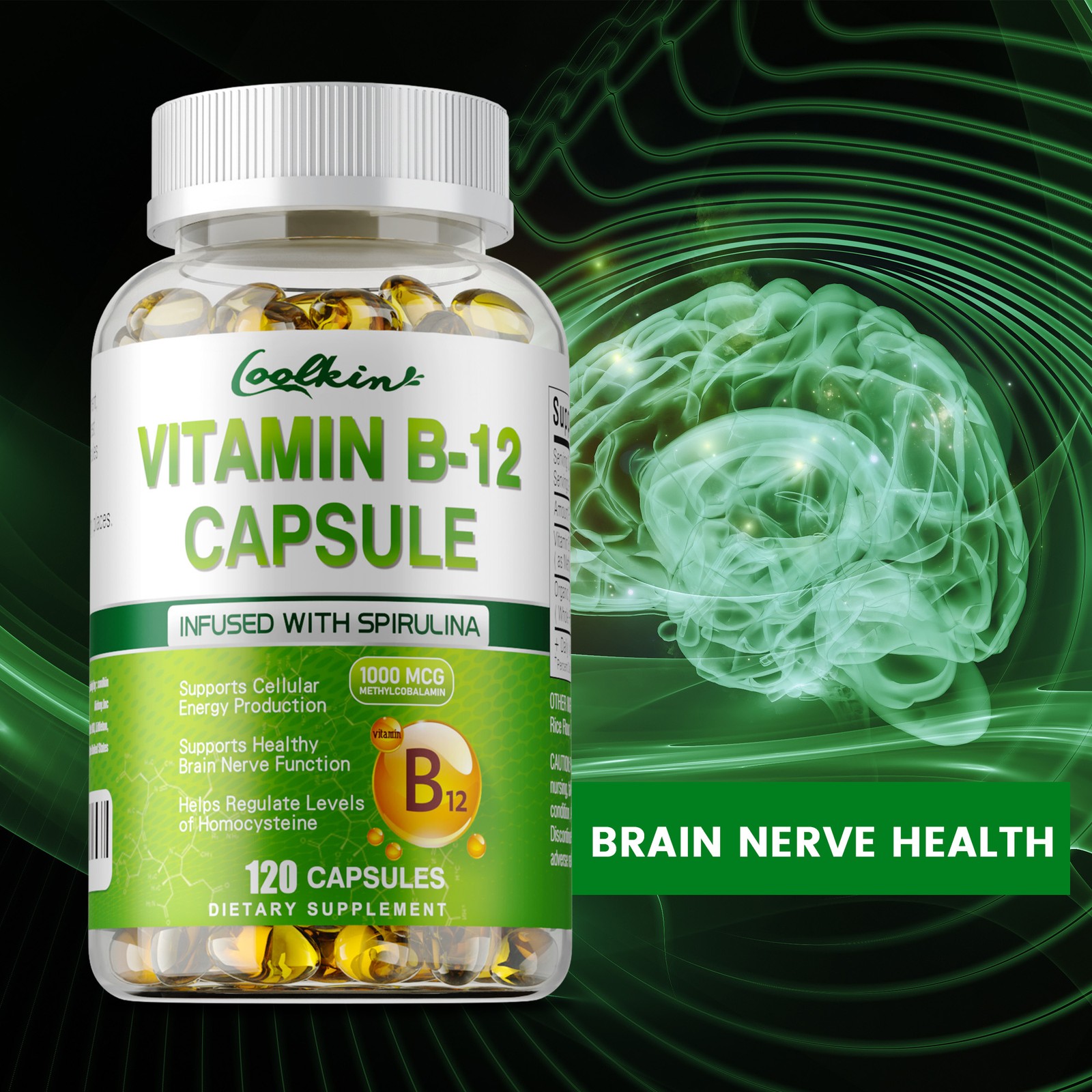 Vitamin B-12 Methylcobalamin 1000mcg – Immune Supplement, Heart Health, Non-GMO