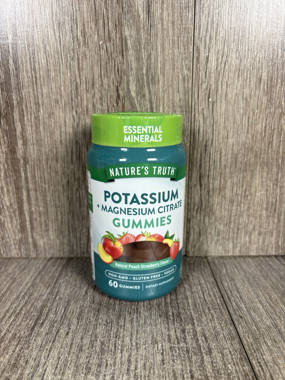 Nature’s Truth Potassium + Magnesium Citrate Gummies 60ct Peach Strawberry 1/26