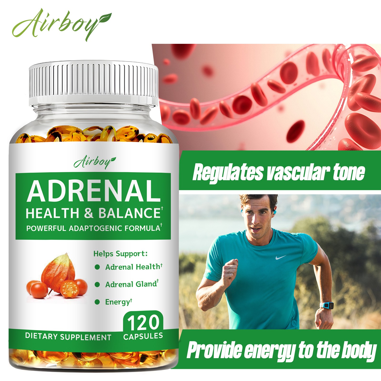Adrenal Health & Balance – Ashwagandha, L-Tyrosine, Astragalus, Rhodiola Rosea