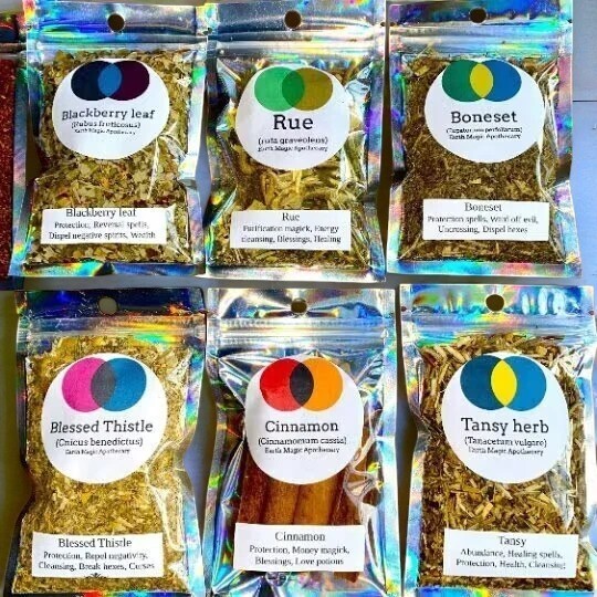 1/2oz Natural Bulk Herb Bags A – Z Organic & Wildcrafted Apothecary Herbs