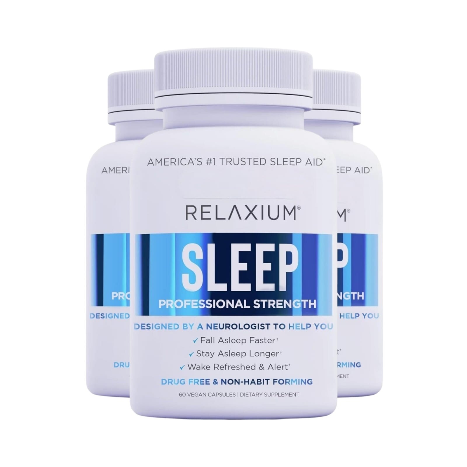 3-Pack Relaxium Sleep Natural Dietary Supplement for Better Sleep (180 Capsules)