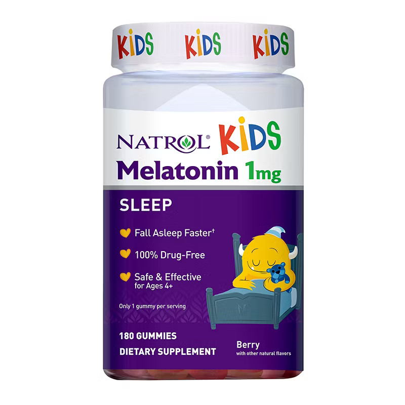 Natrol Kids Melatonin Gummies 1 mg, 180 Count – Berry Flavor Sleep Aid EXP:03/27
