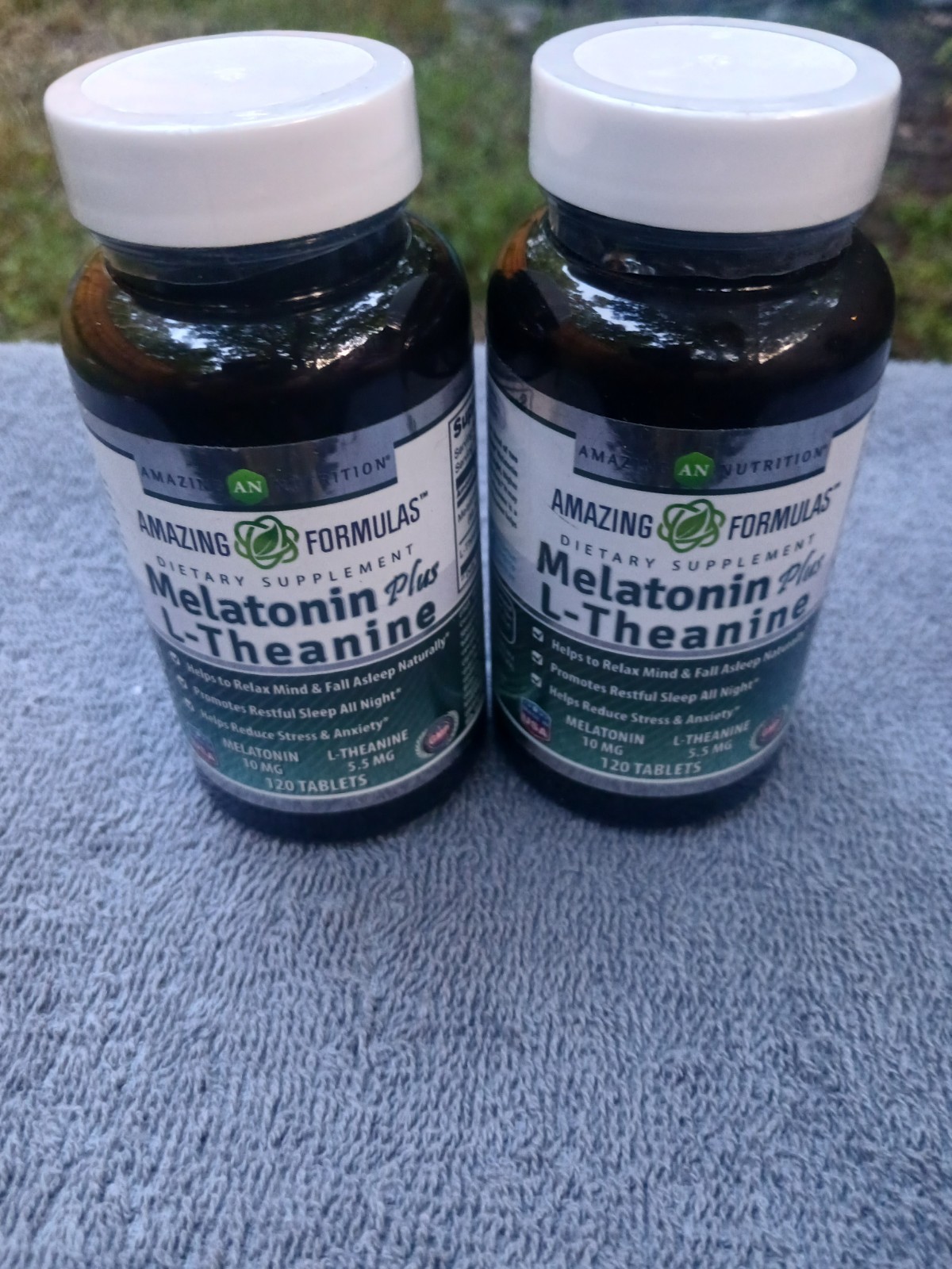 2pk Amazing Formulas 10MG Melatonin Plus L-Theanine, 120 Tablets Each Exp 3/2027