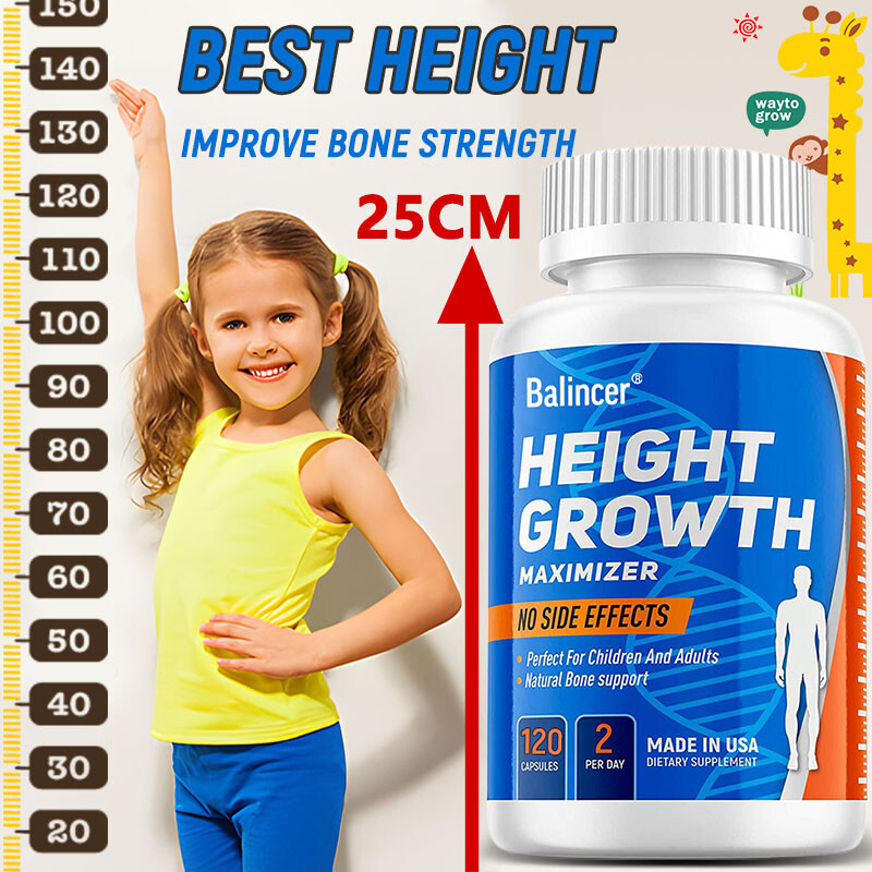 Height Growth – with Calcium and Vitamin D3 – Promotes Bone Growth Development