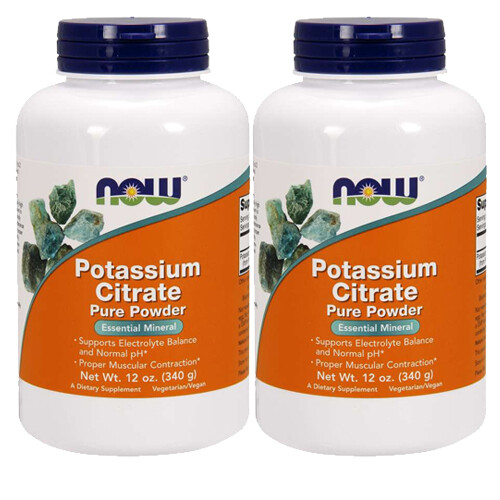 POTASSIUM CITRATE Pure Powder  340 grams 2X12 oz Now Foods 243 Servings per bott