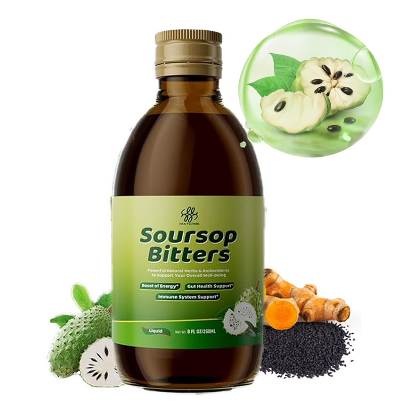 Organic Soursop Bitters with Moringa, Sea Moss with Powerful Herbs Extract 250ML