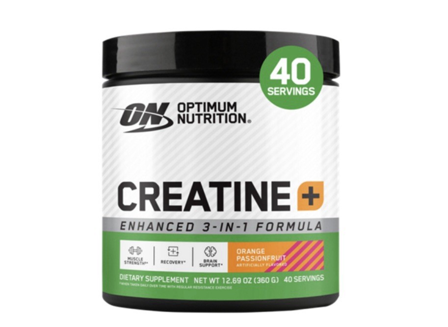 Optimum Nutrition Creatine [+] Powder, Orange Passionfruit Flavor – 40 Servings