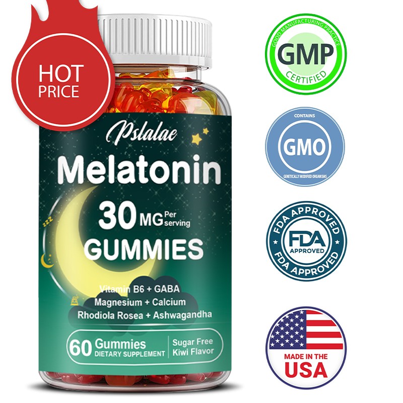 Melatonin 30mg – Regulate Sleep Cycle,Relieve Stress & Anxiety- with Ashwagandha
