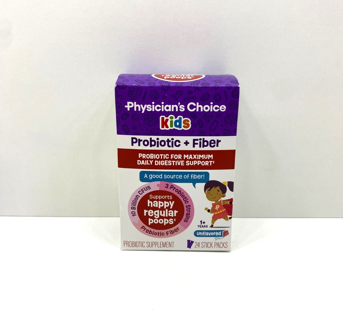 Physician’s Choice Kids Probiotic + Fiber Daily Digestive Support Stick Packs