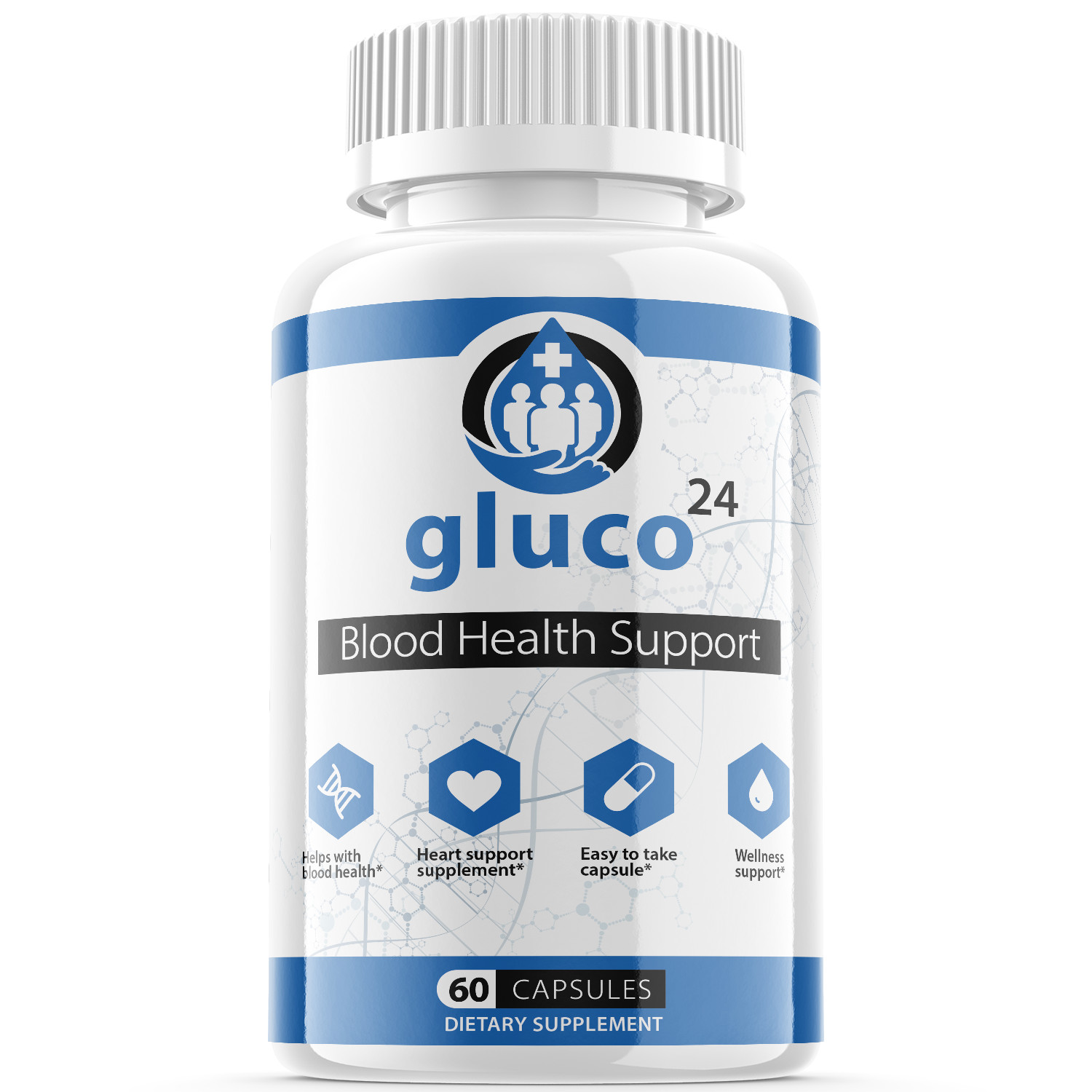 Gluco 24 Blood Sugar Supplement, Gluco24 Blood Sugar Support (60 Capsules)