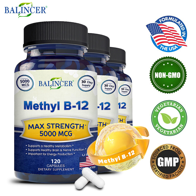 Methyl B-12, supports healthy metabolism, brain and nerve function, energy