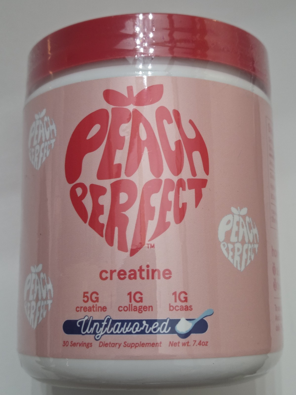 Peach Perfect Creatine Monohydrate Powder Unflavored 7.4Oz Exp 2/2027