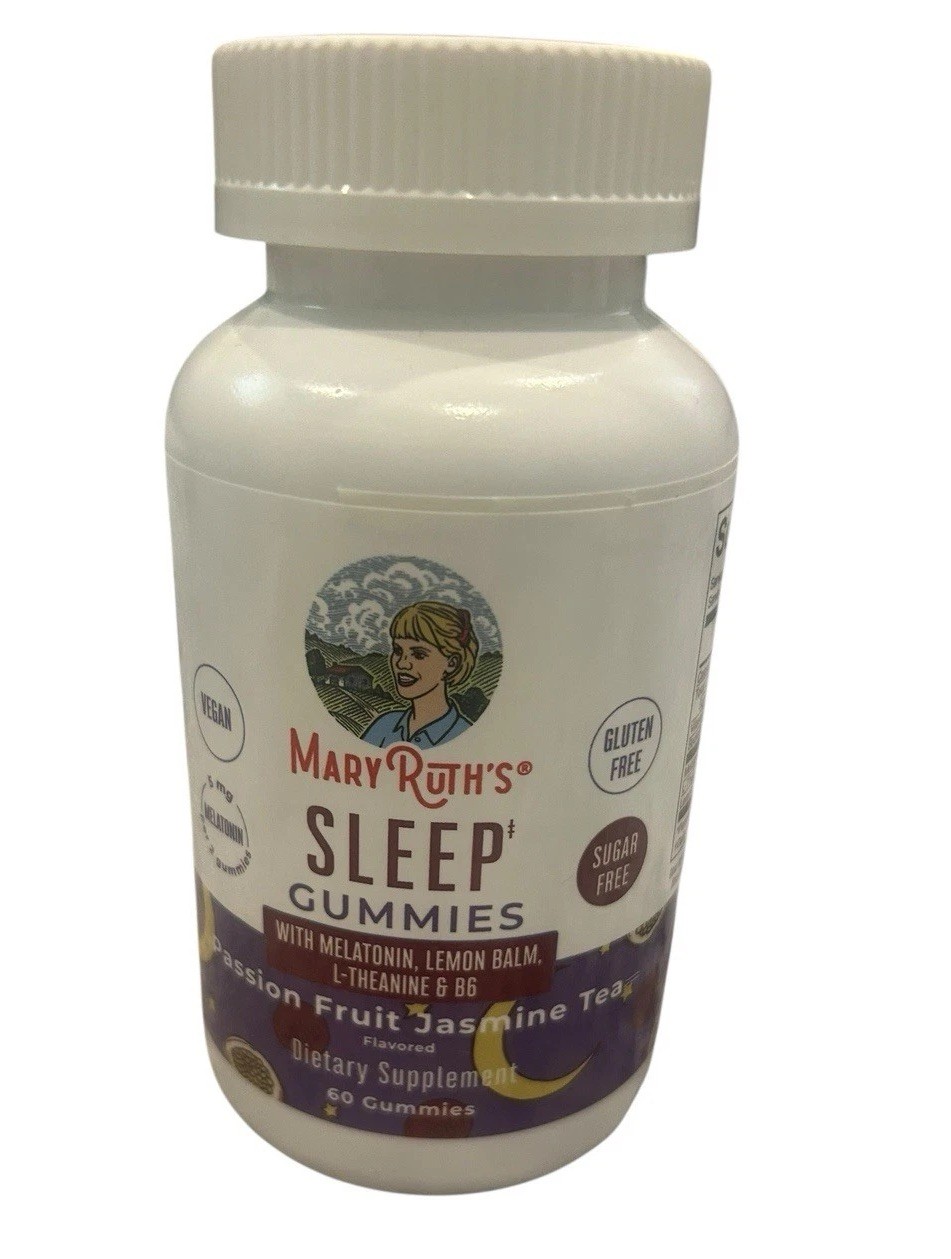 Mary Ruth’s Sleep Gummies With Melatonin, Lemon Balm, L-Theanine & B6 60 Gummies