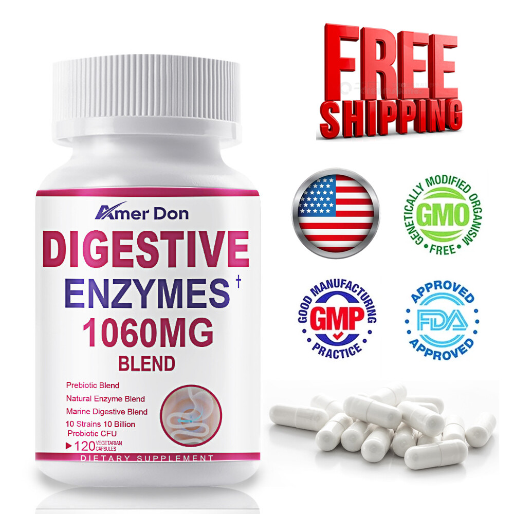 Digestive Enzymes Prebiotic & Probiotics Gas, Constipation & Bloating Relief 120