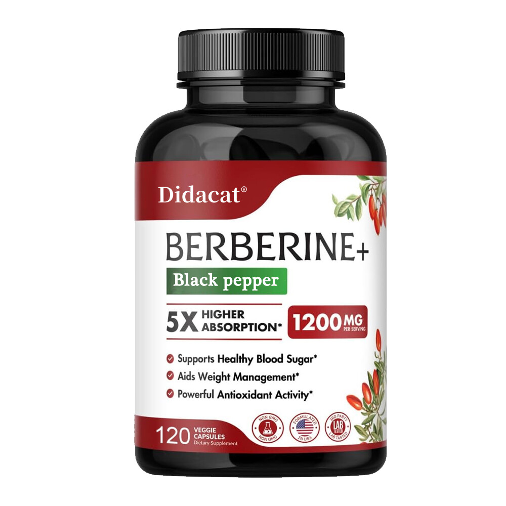 Berberine 1200mg – 5X Higher Absorption – Heart Health, Immune Support – Non GMO