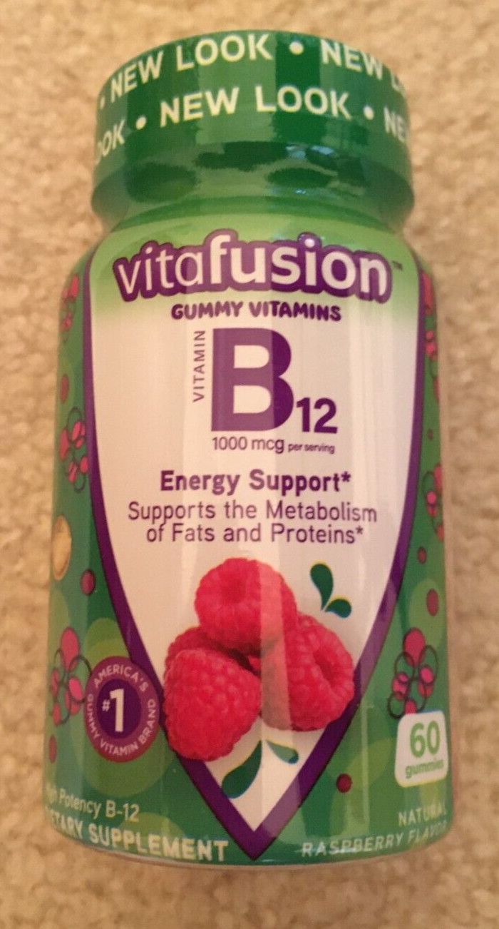 NEW Vitafusion High-Potency Vitamin B12 1000mcg Gummies 60 ct. (30 days) 06/2026