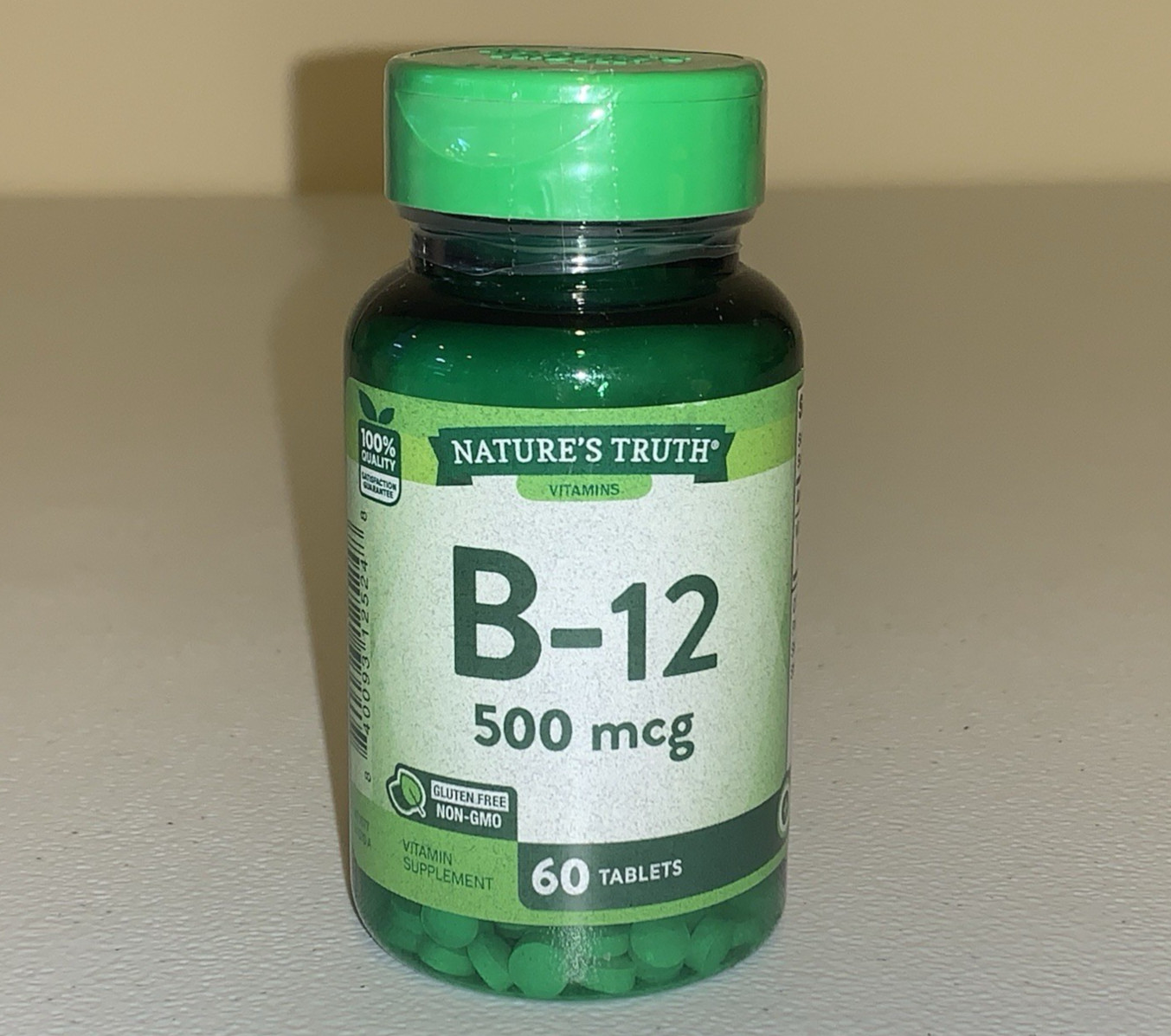Natures Truth Vitamin B12 500 mcg 60 Tablets EXP 11/2026 Gluten Free Non GMO