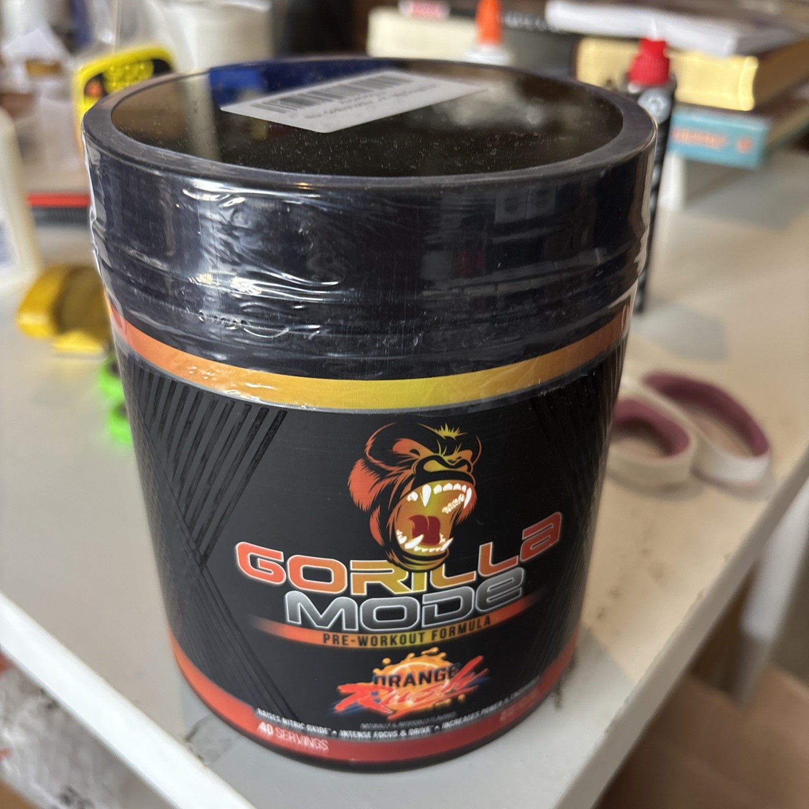 Gorilla Mode Pre-Workout Orange Rush 40 Servings Exp 4/2026 New Sealed