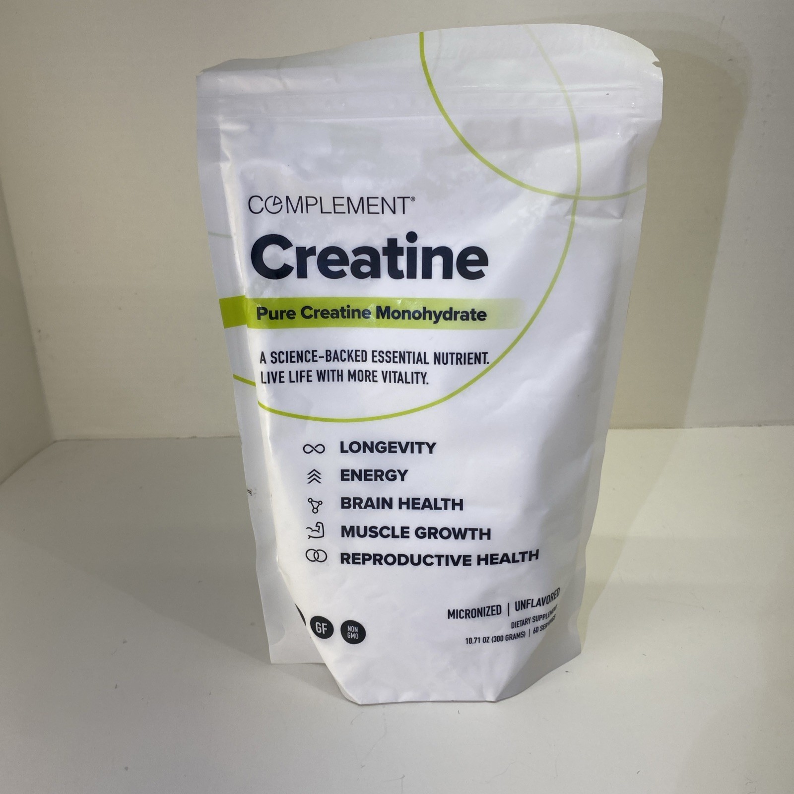 Creatine Monohydrate Micronized Powder for Women and Men (5G, 60 Servings)