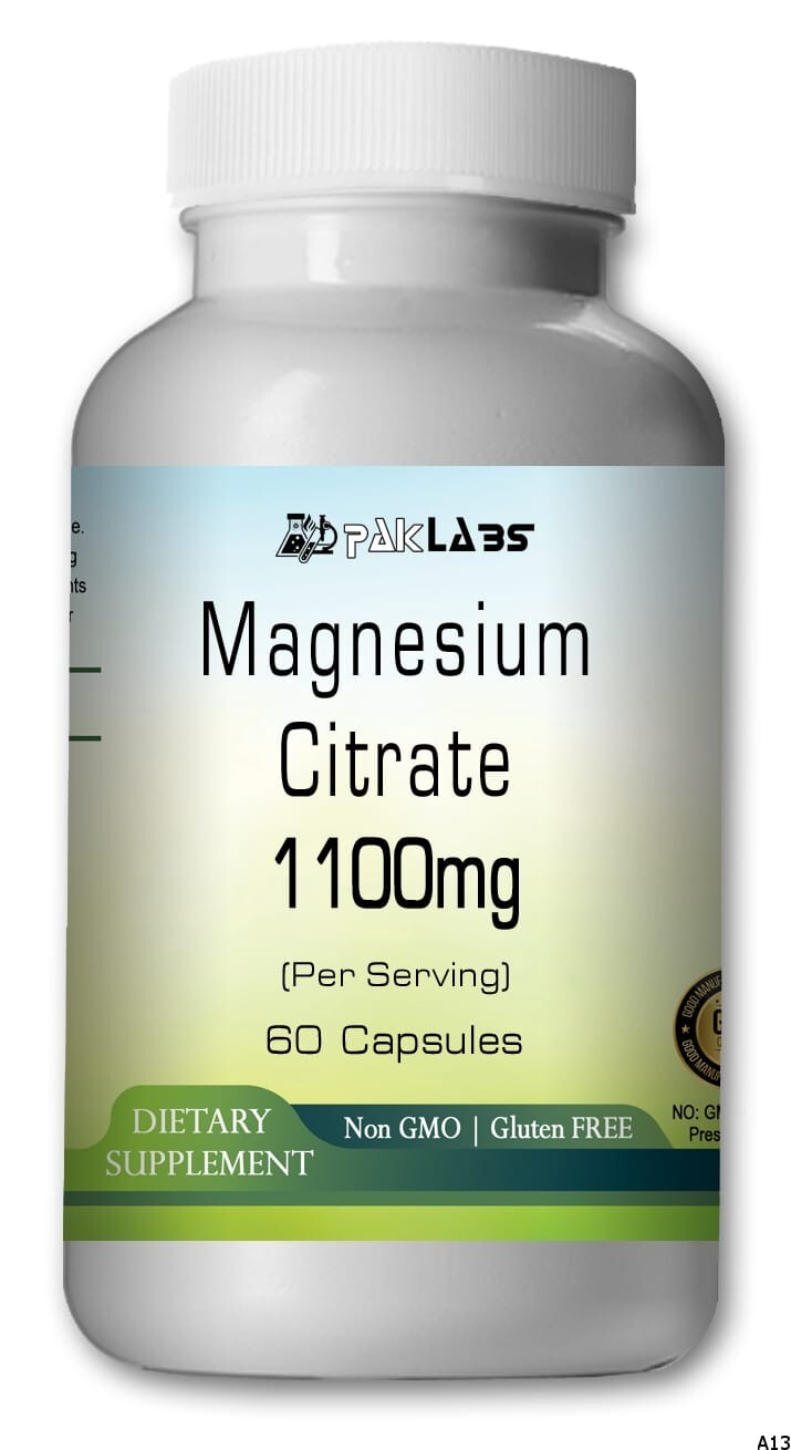 Magnesium Citrate 1100mg Caps – Full Strength Capsules – Fresh Lot Available Now