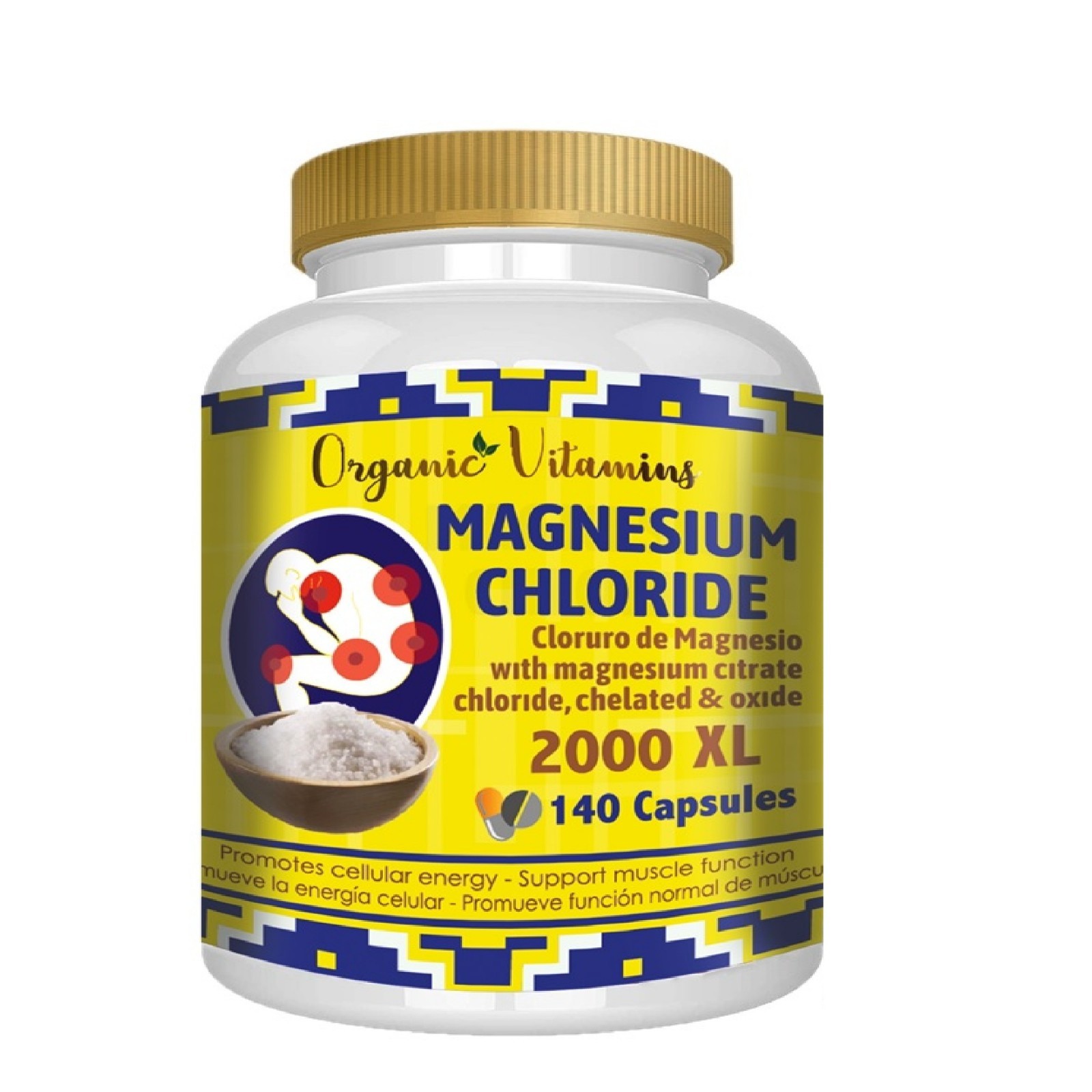 Magnesium complex 140 capsules oxide chloride citrate Chelated Magnesium calcium
