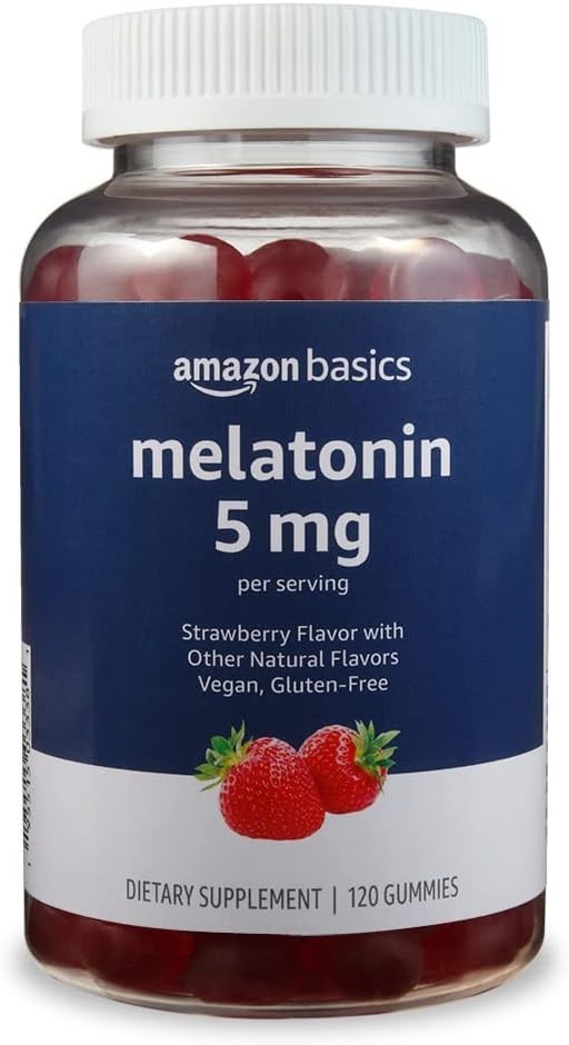 Amazon Basics Melatonin Gummies 5mg Sleep Support 120 Count