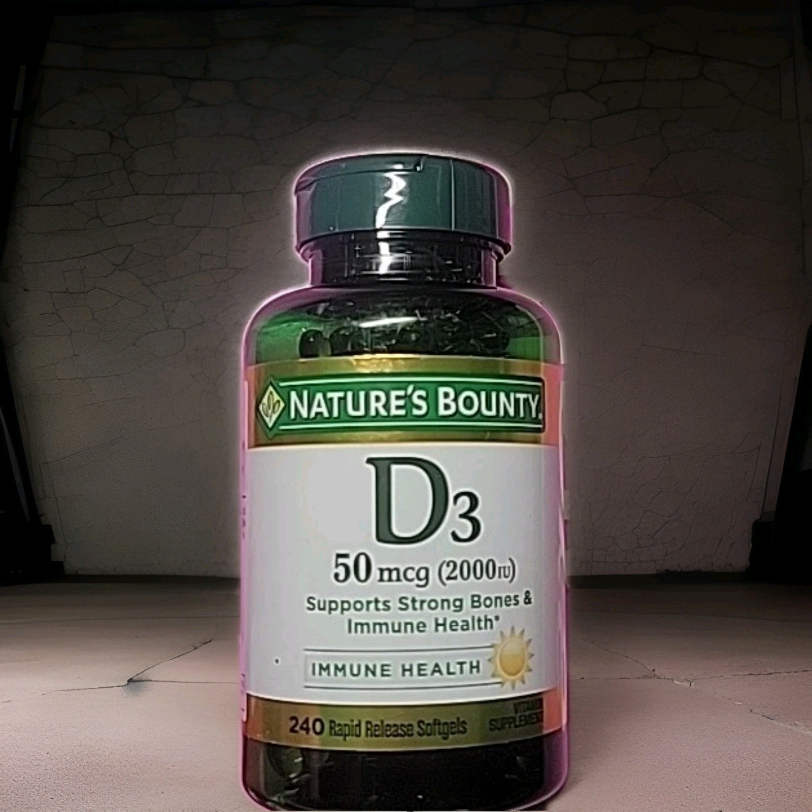 Nature’s Bounty Vitamin D3 2000IU Immune Support Softgels 240 Count Exp.
