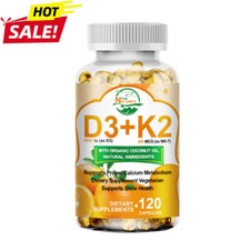 Vitamin D3 K2 Softgels Capsules with 10000 IU-Extra Strength D3 K2 Supplements