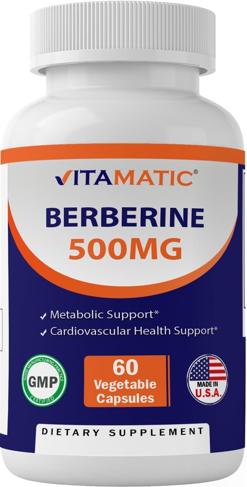 Vitamatin Berberine Supplement 500mg – 60 Vegetable Capsules – Made in The USA