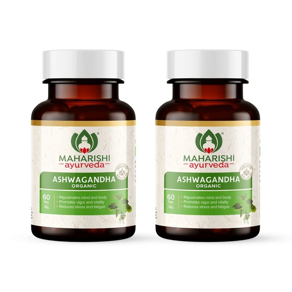 2X 100% Organic Ashwagandha General Wellness Tablet Made with Pure Herbs  120tab