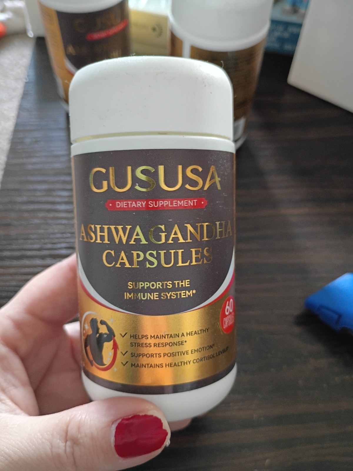 Gususa Ashwagandha Capsules 60 Caps (3 bottles)