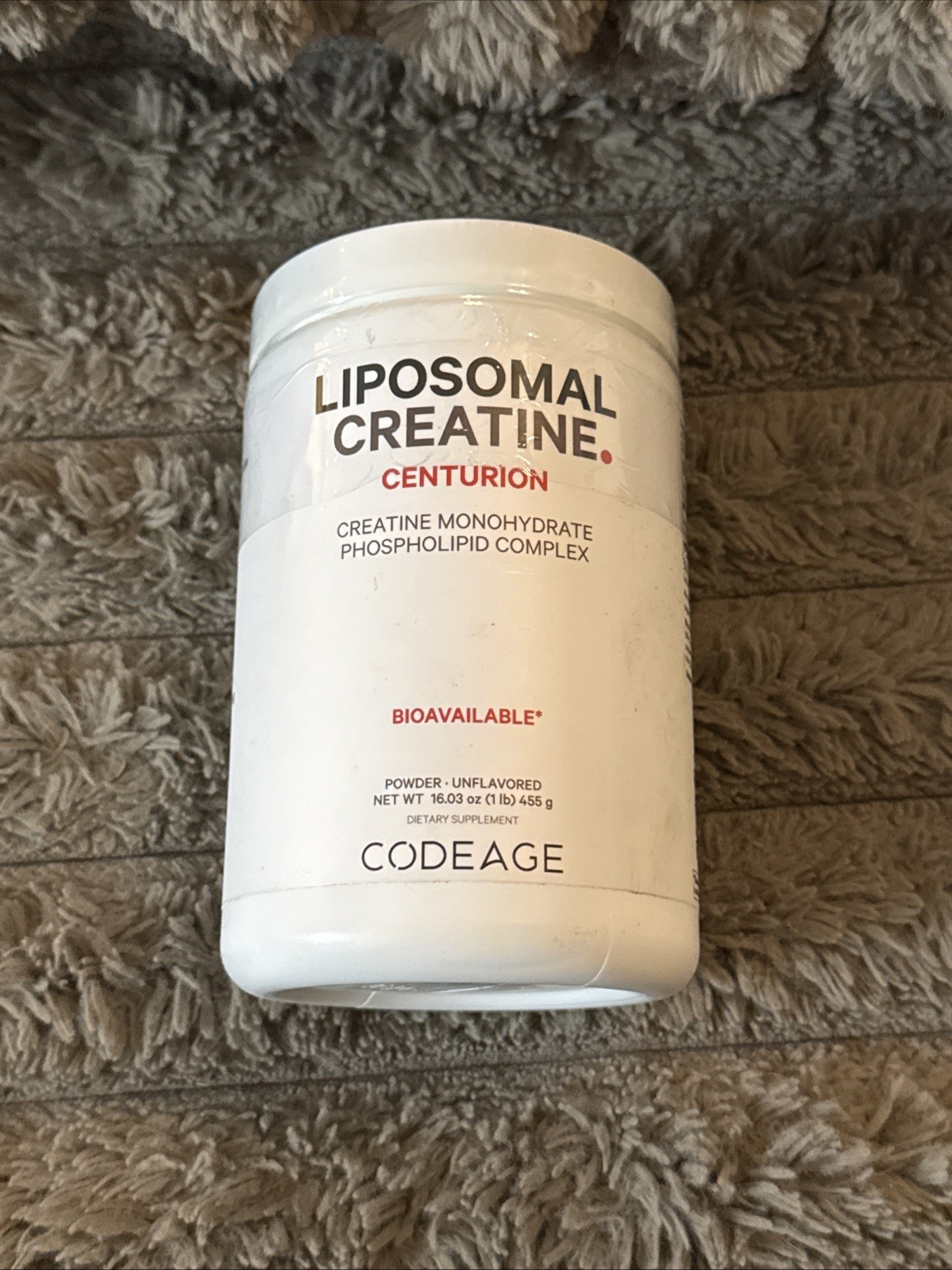 Codeage – Centurion – Liposomal Creatine Powder, Unflavored, 1 lb (455 g)