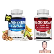 *1~2pack Magnesium 8 in 1 Complex 1000mg & Blood Sugar Blend Dietary Supplement