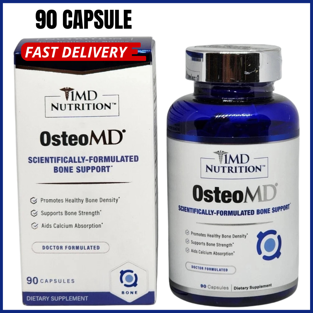 1MD OsteoMD Promotes Healthy Bone Support Supplement 90 Capsules New