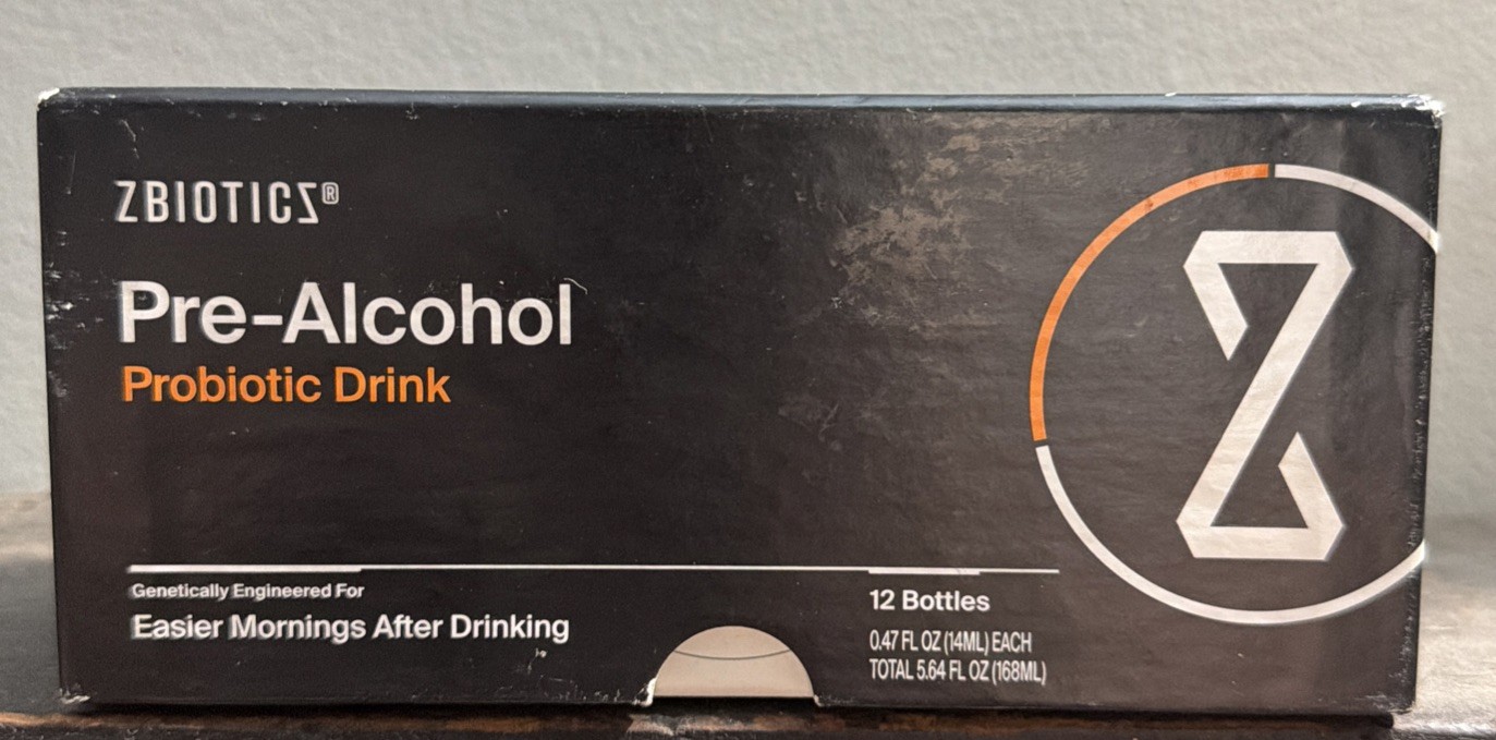 ZBiotics Pre-Alcohol Probiotic Drink, Feel Better After Drinking 12 Pack, 0.47