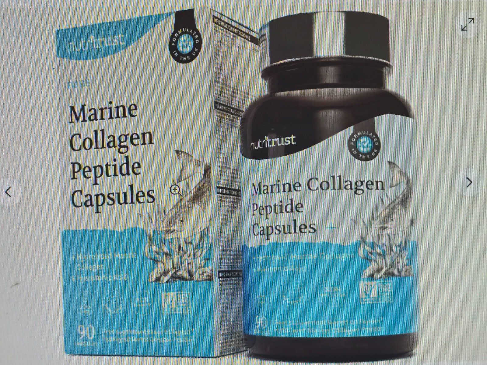 3 Pack Marine Collagen Peptide Capsules Supplement 90 Capsules (270 Total)