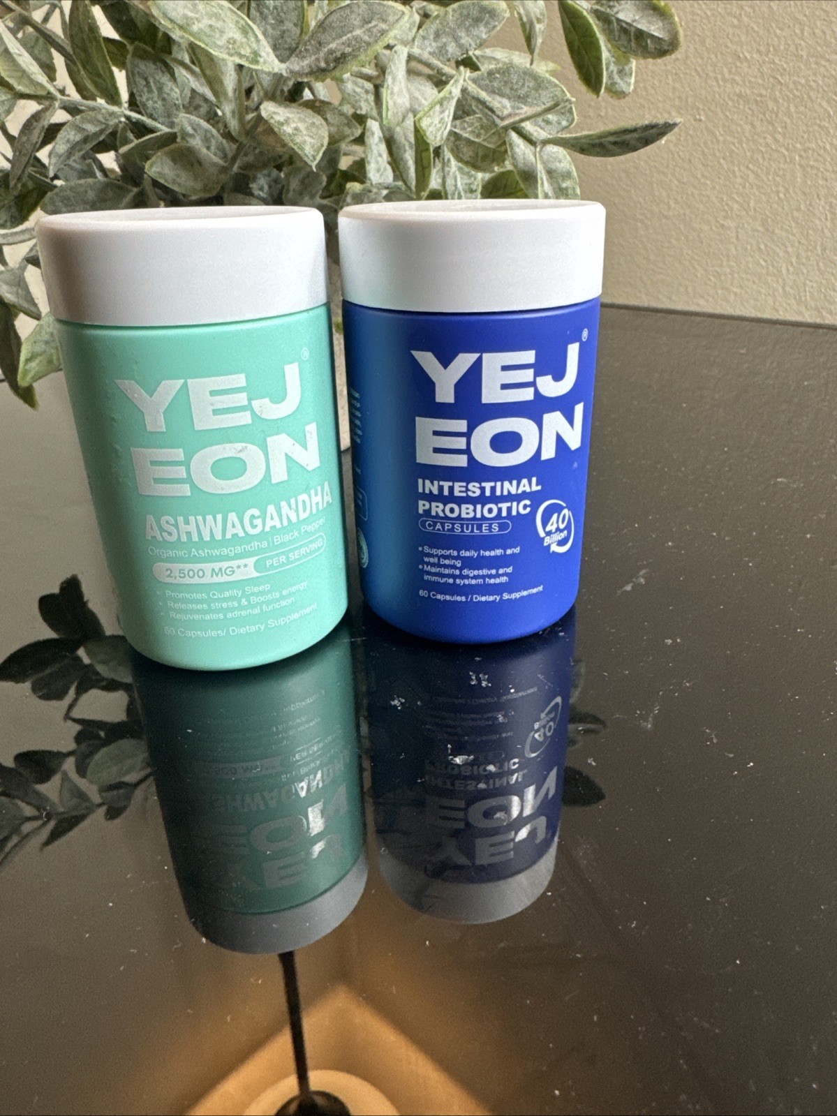 YEJEON Digestive & Stress Support Bundle – Probiotic + Ashwagandha | 60 Ct Each