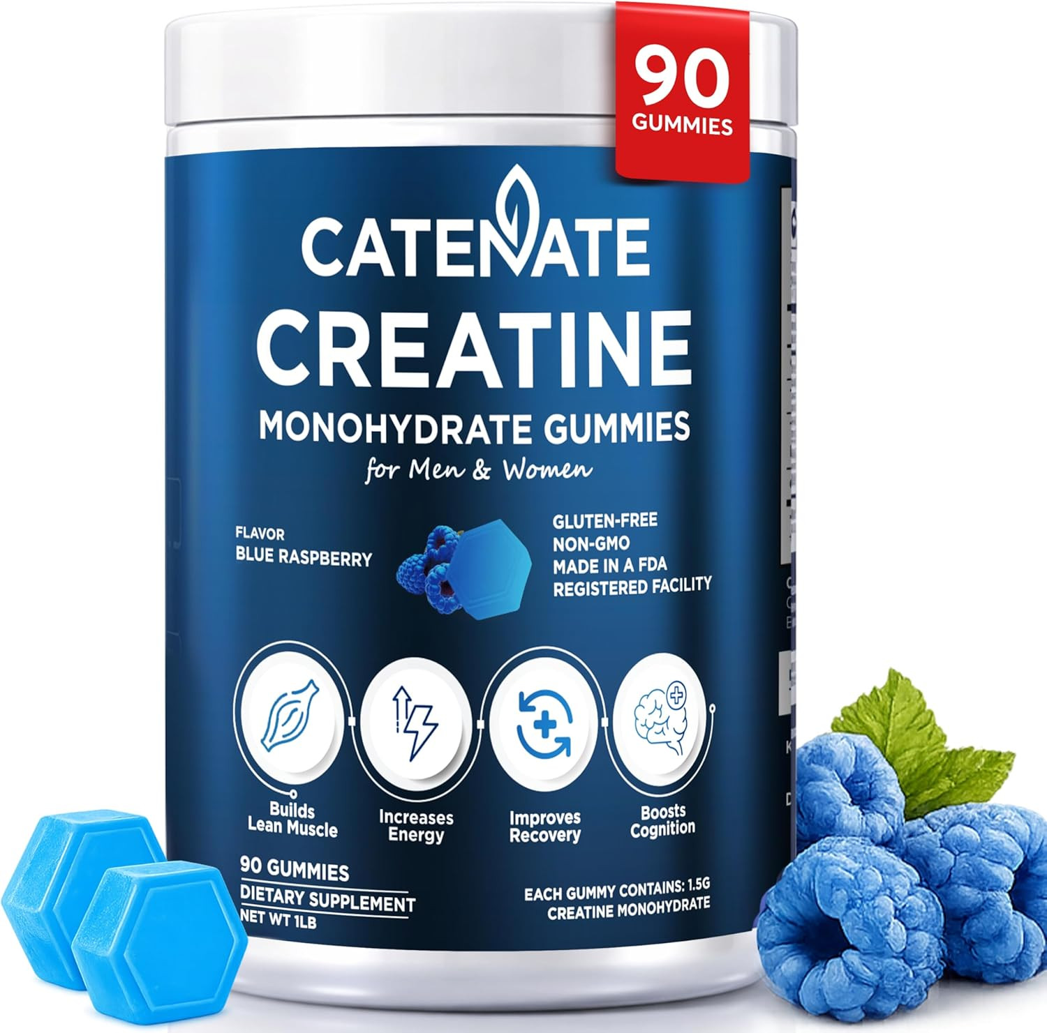 Creatine Gummies for Women & Men, 4500MG Creatine Monohydrate Gummies, Great Tas