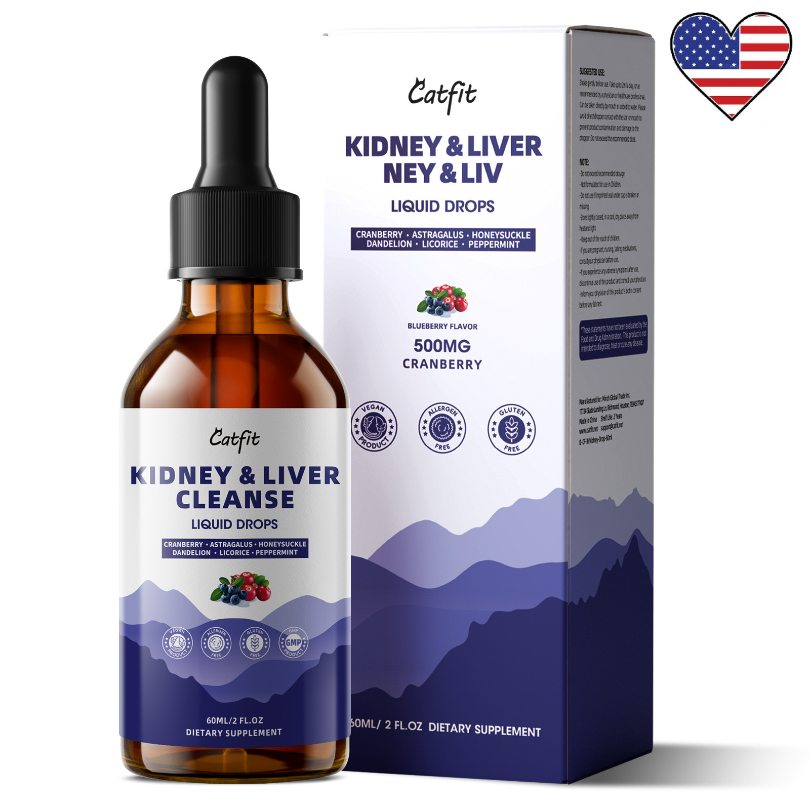 Kidney Cleanse Detox & Repair Drops Urinary Tract And Liver Cleanse 2oz